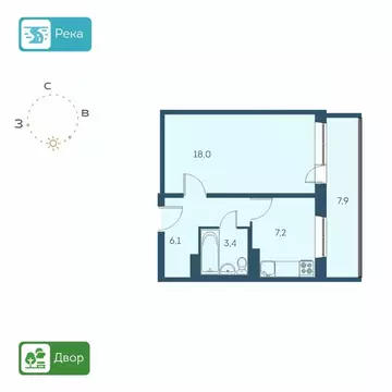 1-к кв. Новосибирская область, Новосибирск Междуреченская ул., 7/1 ...