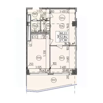 3-к кв. Севастополь ул. Парковая, 5 (80.22 м)