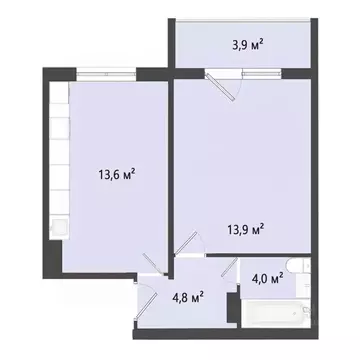 1-к кв. Омская область, Омск проезд 4-й Амурский, 5 (36.3 м)