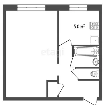 1-комнатная квартира: Рыбинск, улица Энергетиков, 4 (32.8 м)