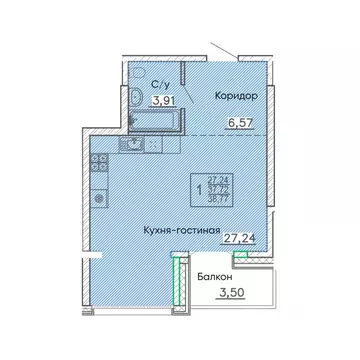 1-к кв. Бурятия, Улан-Удэ Энергетик мкр,  (38.77 м)