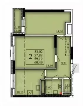 2-к кв. Башкортостан, Уфа Затон-Восточный жилрайон, Паруса жилой ...