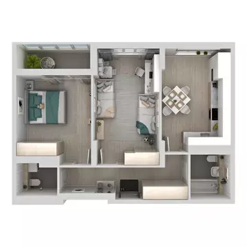 2-к кв. Самарская область, Самара Южное ш., 13 (57.95 м)