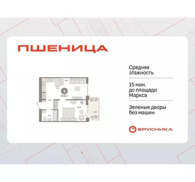 1-к кв. Новосибирская область, Новосибирский район, Краснообск рп ...