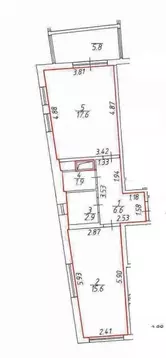 1-комнатная квартира: Санкт-Петербург, проспект Крузенштерна, 4 (49 м)