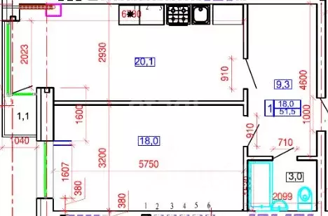 1-к кв. Северная Осетия, Владикавказ ул. Хадарцева, 39 (51.5 м)