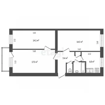 3-к кв. Ярославская область, Данилов ул. Шарохина, 22 (62.2 м)