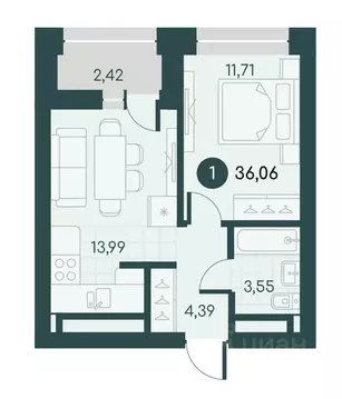 1-к кв. Курганская область, Курган Малиновые высоты жилой комплекс ...