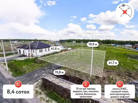 Участок в Тюменская область, Тюменский район, д. Падерина  (8.4 сот.)