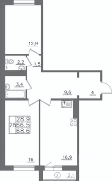 2-к кв. Иркутская область, Иркутск ИВАТУ городок, Авиатор жилой ...