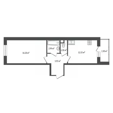 1-к кв. Ярославская область, Ярославский муниципальный округ, пос. ...