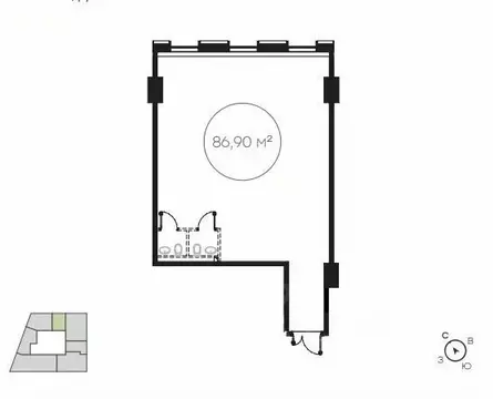 Офис в Москва ул. Обручева, Вл23 (87 м)