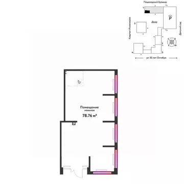 Торговая площадь в Тюменская область, Тюмень ул. 50 лет Октября, 63к2 ...