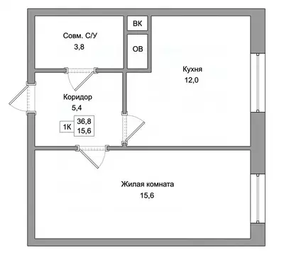 1-к кв. Московская область, Люберцы  (36.8 м)