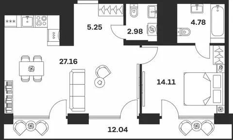 1-к кв. Тульская область, Тула ул. Болотникова, 4 (66.32 м)