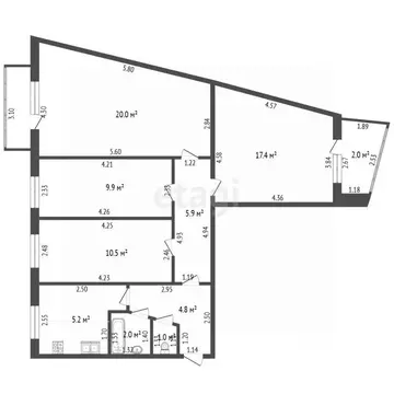 4-к кв. Башкортостан, Стерлитамак ул. Худайбердина, 99 (76.7 м)