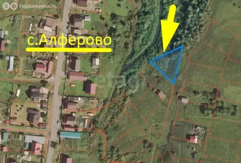 Участок в Алфёрово, улица Каракчеевых (8.36 м)