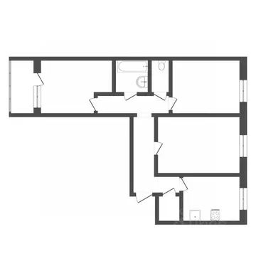 3-к кв. Тюменская область, Тюмень ул. Лесопарковая, 17 (65.5 м)