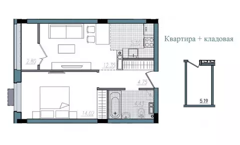 2-к кв. Смоленская область, Смоленск ул. Александра Степанова (43.45 ...