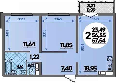 2-к кв. Краснодарский край, Новороссийск Город у Моря жилой комплекс ...
