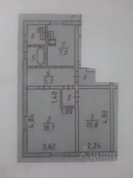 2-к кв. Ярославская область, Ярославль Урочская ул., 25 (44.3 м)