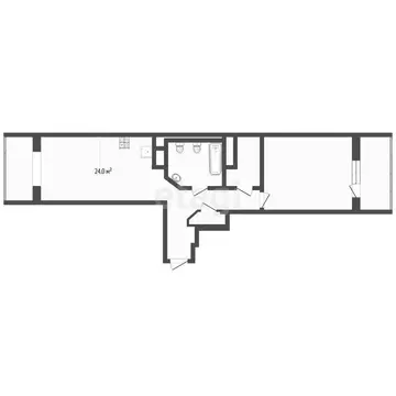 1-комнатная квартира: Тюмень, улица Малыгина, 90 (60.2 м)