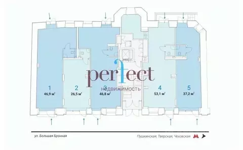 Помещение свободного назначения в Москва Большая Бронная ул., 25С3 (48 ...