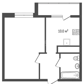 1-комнатная квартира: Анапа, Парковая улица, 64к2 (45 м)