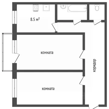 2-к кв. Воронежская область, Воронеж пл. Ленина, 9 (58.2 м)