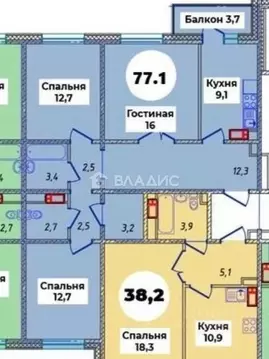 3-к кв. Бурятия, Улан-Удэ 148А мкр, 2/4 (77.1 м)