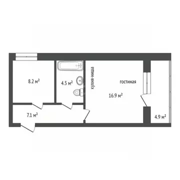 1-к кв. Красноярский край, Красноярск ул. Борисова, 30 (37.3 м)