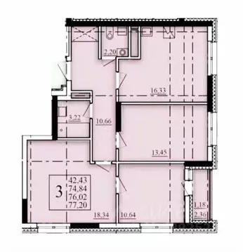3-к кв. Башкортостан, Уфа Затон-Восточный жилрайон, Паруса жилой ...