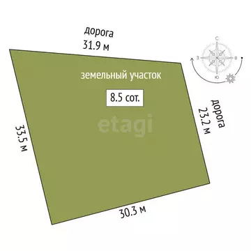 Участок в Родниковское сельское поселение, СНТ Содружество (8.54 м)