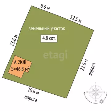 Дом в Тюмень, СНТ Росинка (46.8 м)