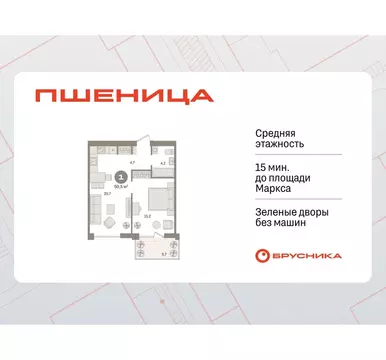 1-к кв. Новосибирская область, Новосибирский район, Краснообск рп ...