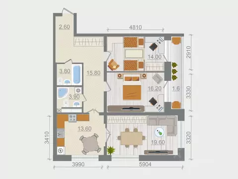3-к кв. Ленинградская область, Ломоносовский район, Горбунковское ...