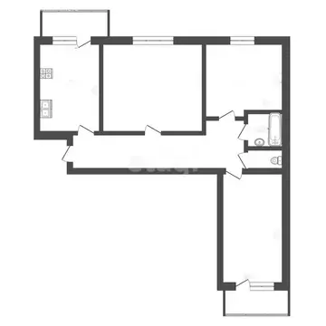 3-комнатная квартира: Прохладный, улица Остапенко, 23 (70 м)