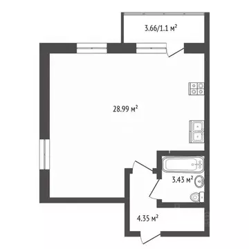 Студия Вологодская область, Вологда Западная ул., 5 (39.0 м)