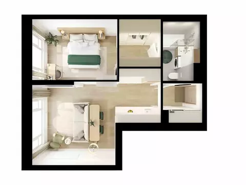 1-комнатная квартира: Москва, ЖК 2-й Иртышский, 1.5 (42.9 м)