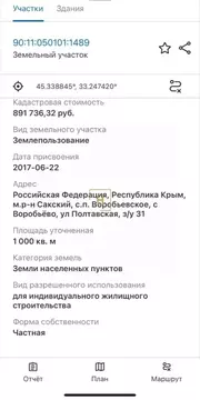 Участок в Крым, Сакский район, с. Воробьево ул. Полтавская (10.0 сот.)