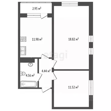 2-к кв. Московская область, Красногорск городской округ, Нахабино пгт ...