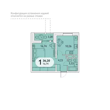 1-к кв. Брянская область, Брянск просп. Станке Димитрова, 67к7 (36.2 ...