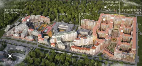 2-к кв. Московская область, Ленинский городской округ, пос. Развилка ...