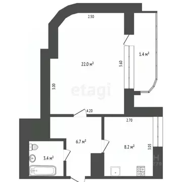 1-к кв. Белгородская область, Белгород ул. Губкина, 18д (40.3 м)