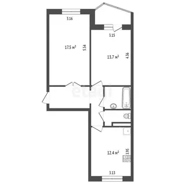 2-комнатная квартира: Ярославль, жилой район Липовая Гора, Звёздная ...