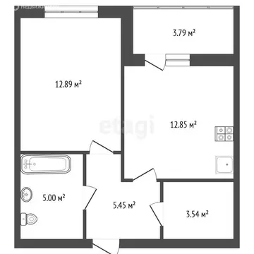 1-комнатная квартира: Тюмень, Широтная улица, 209к1 (40.1 м)
