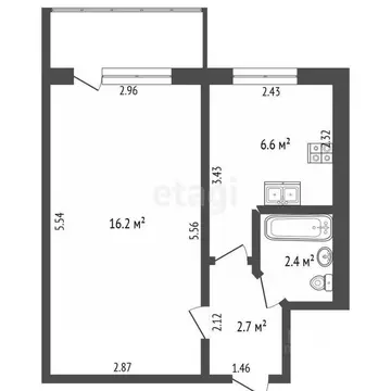 1-к кв. Крым, Первомайское пгт ул. Спортивная (27.9 м)