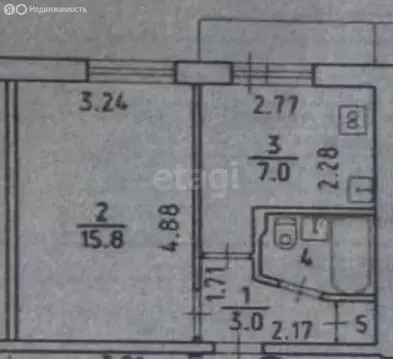 1-комнатная квартира: Ижевск, Майская улица, 16 (28.8 м)
