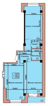 2-к кв. Хакасия, Абакан ул. Ленинского Комсомола, 24/2 (72.2 м)