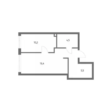 1-к кв. Калининградская область, Калининград пос. Лермонтовский, ул. ...